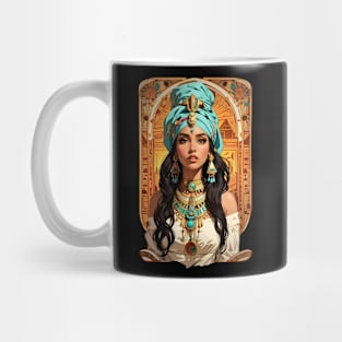 Cleopatra Queen of Egypt retro vintage floral design Mug